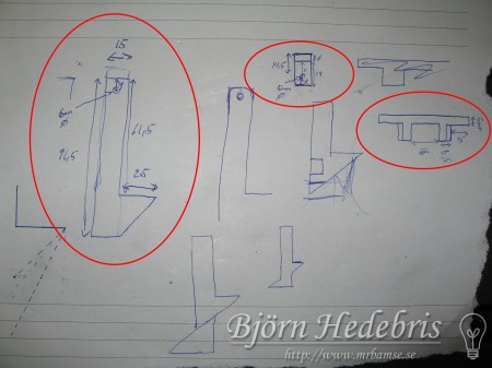 Projektortavla, projektorduk, träram, hemmabio, spotlight, taklampa, upphängning, aluminium, ritning